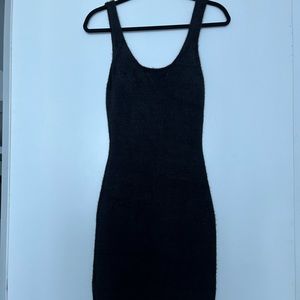 Black winter sweater dress